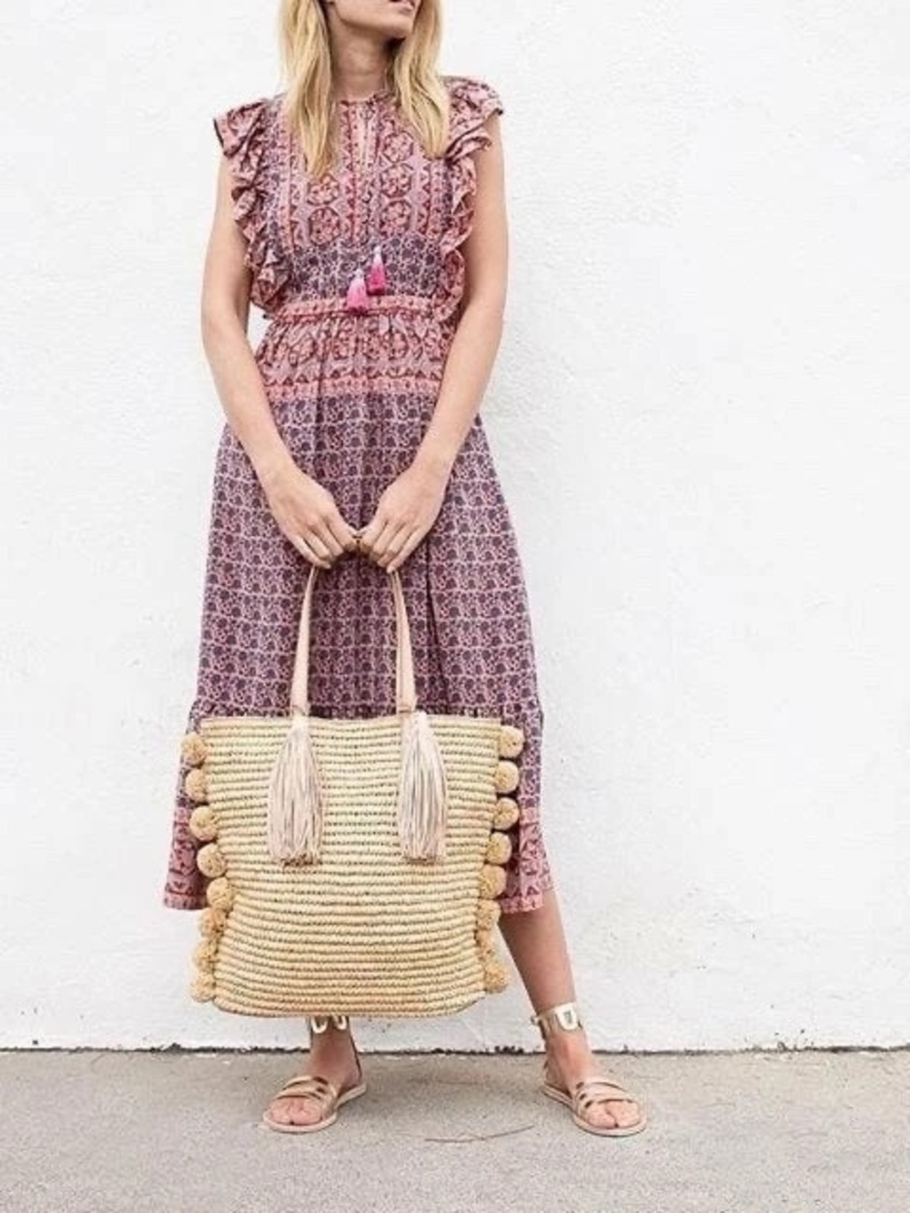 Sea New York Pink Floral Maxi Dress